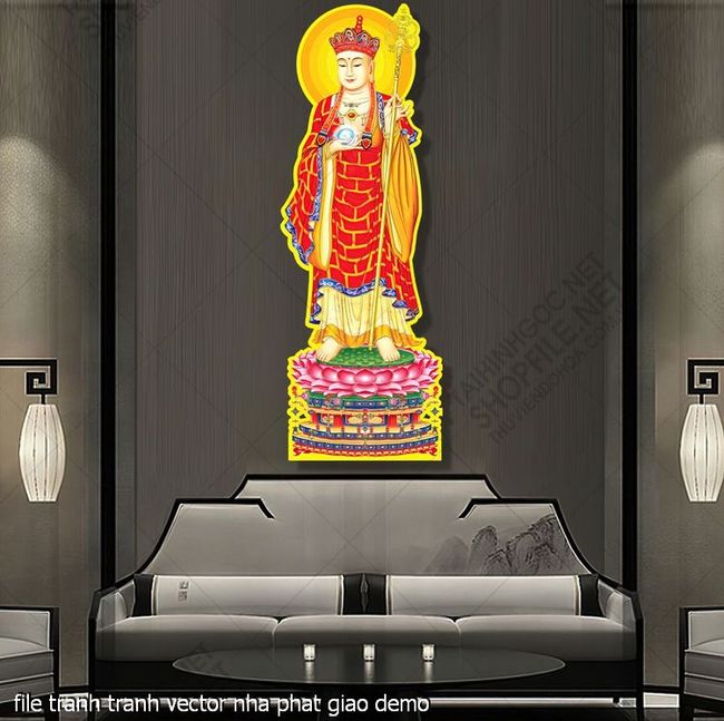 file tranh tranh vector nha phat giao